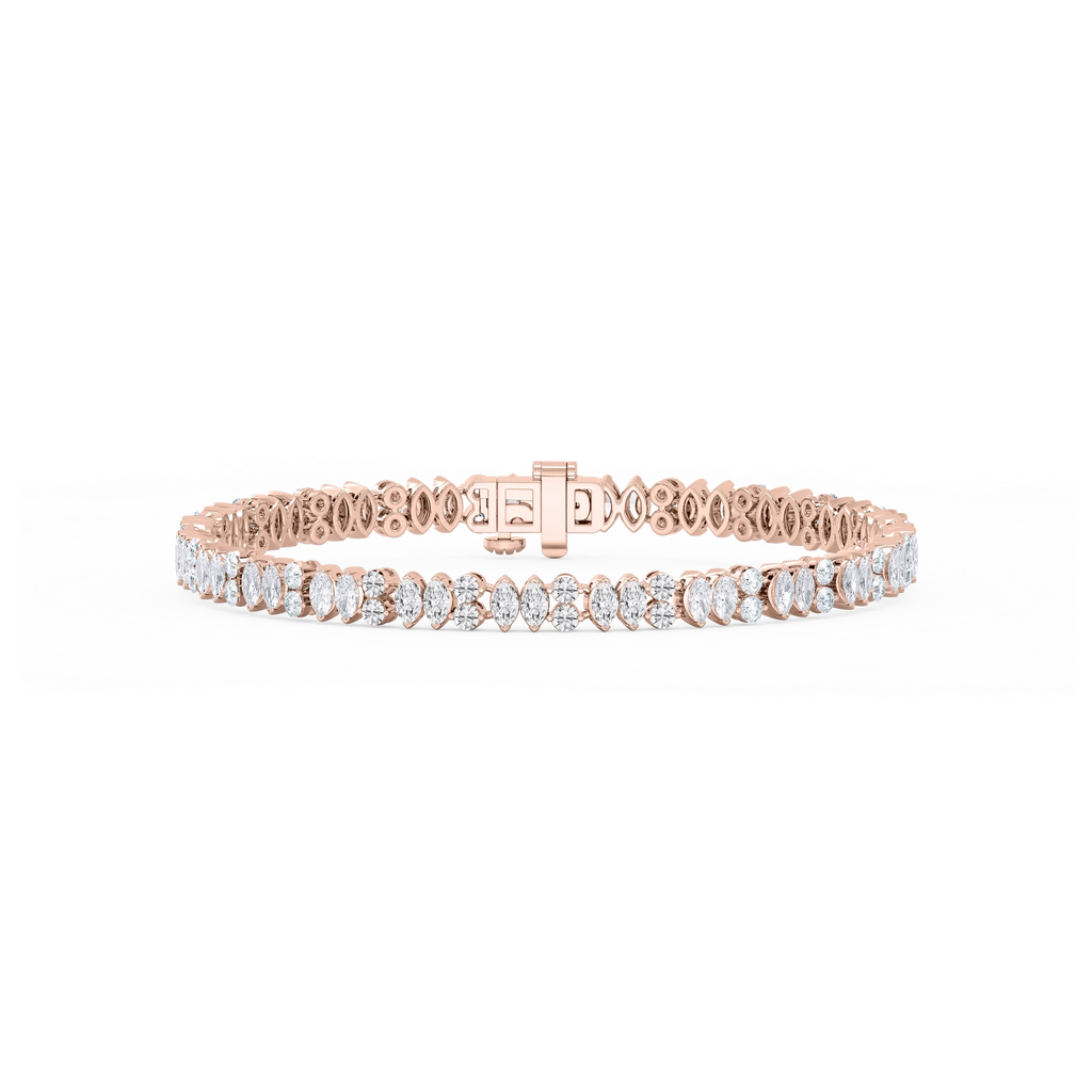 6 ctw Marquise and Round LGD Alternating Bracelet  - 7 Inches