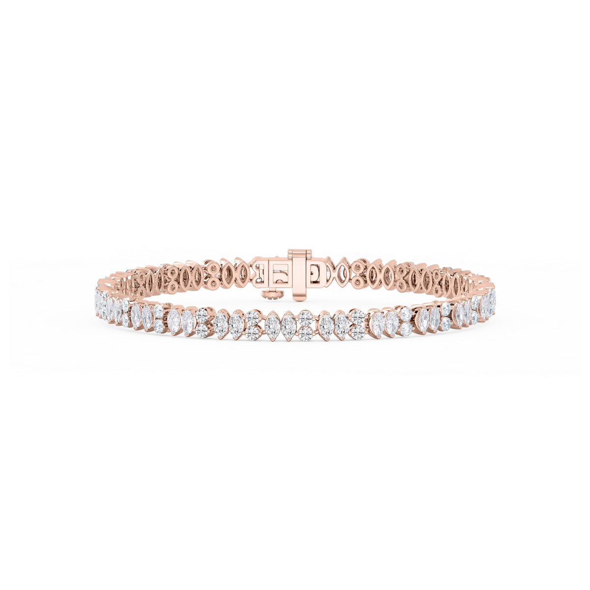 6 ctw Marquise and Round LGD Alternating Bracelet  - 7 Inches