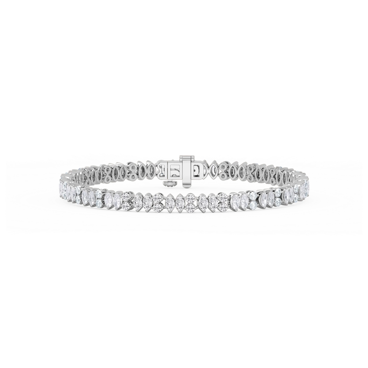 6 ctw Marquise and Round LGD Alternating Bracelet  - 7 Inches