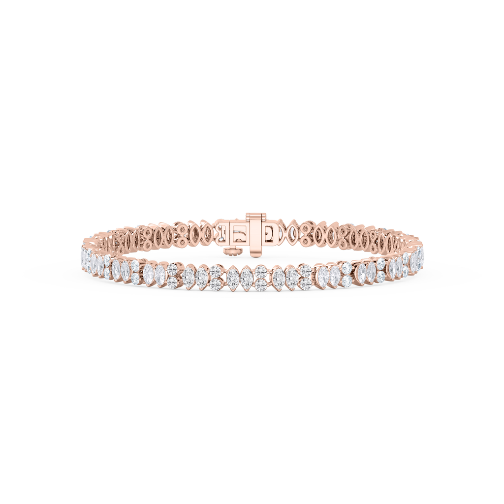 6 ctw Marquise and Round LGD Alternating Bracelet  - 7 Inches