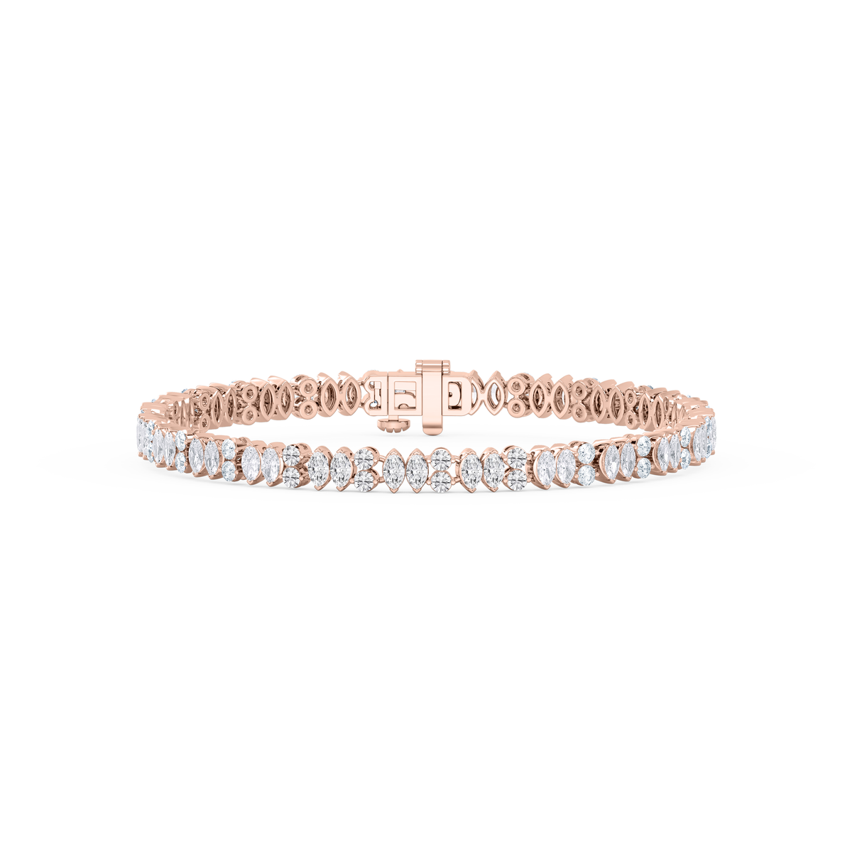 6 ctw Marquise and Round LGD Alternating Bracelet  - 7 Inches