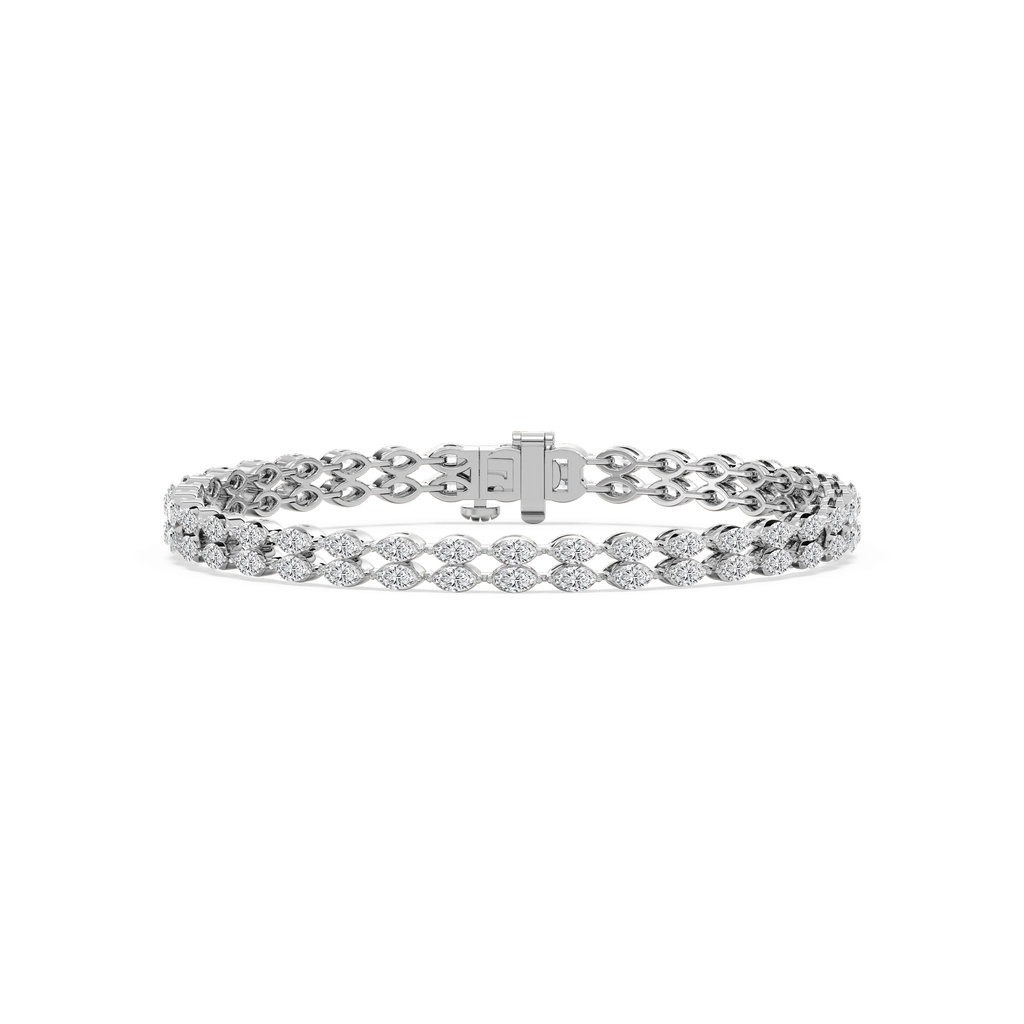 5 ¾ ctw Marquise LGD Double Row Tennis Bracelet - 7 Inches