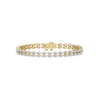 5 ¾ ctw Marquise LGD Double Row Tennis Bracelet - 7 Inches