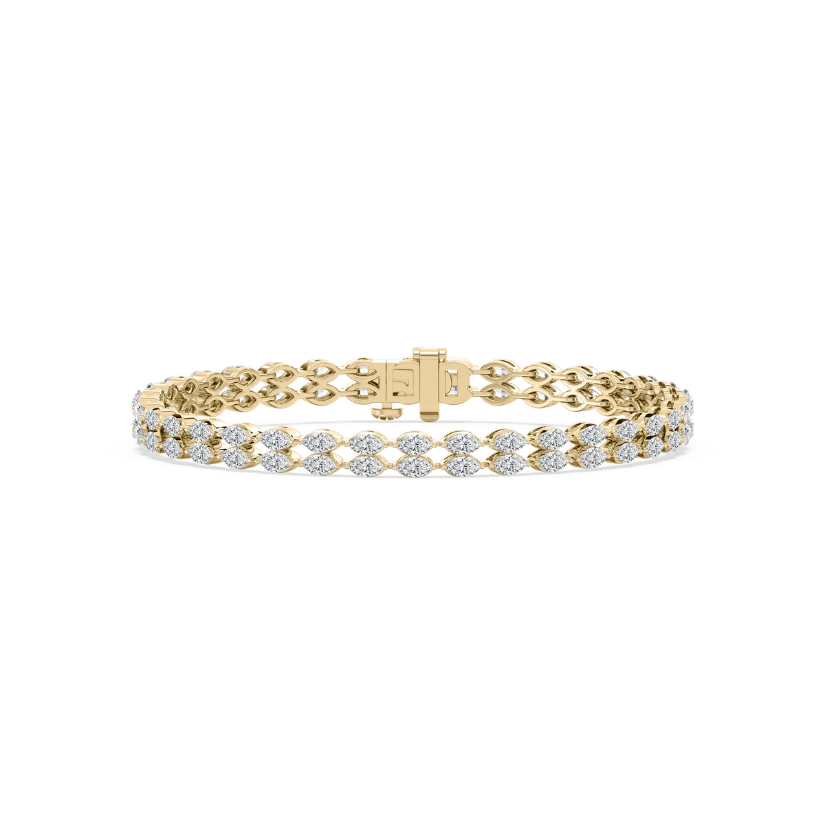 5 ¾ ctw Marquise LGD Double Row Tennis Bracelet - 7 Inches
