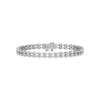 5 ¾ ctw Marquise LGD Double Row Tennis Bracelet - 7 Inches