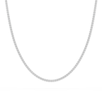 5 ctw Round LGD Classic Box Tennis Necklace – 14 1/2 inches - 14K White Gold / DE-VS1