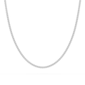 5 ctw Round LGD Classic Box Tennis Necklace – 14 1/2 inches - 14K White Gold / F-VS2