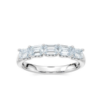 Ivanna 1 ctw Emerald LGD Five Stone U Prong Anniversary Band