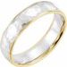 Stepped-Edge Comfort-Fit Half Round Band with Hammer Finish