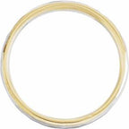 Stepped-Edge Comfort-Fit Half Round Band with Hammer Finish