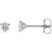 Round 3-Prong Cocktail-Style Stud Earrings
