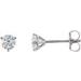 Round 3-Prong Cocktail-Style Stud Earrings