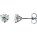 Round 3-Prong Cocktail-Style Stud Earrings