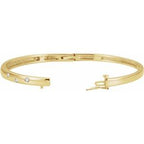 Accented Hinged Bangle Bracelet