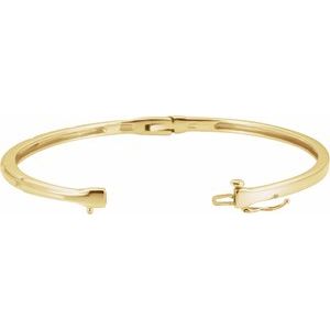 Accented Hinged Bangle Bracelet