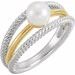 Pearl Negative Space Rope Ring