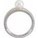 Pearl Negative Space Rope Ring