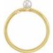 Pearl Sideways Cross Ring