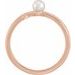 Pearl Sideways Cross Ring