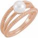 Pearl Negative Space Rope Ring