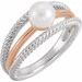 Pearl Negative Space Rope Ring