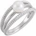 Pearl Negative Space Rope Ring