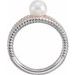 Pearl Negative Space Rope Ring