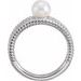 Pearl Negative Space Rope Ring