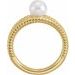 Pearl Negative Space Rope Ring