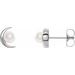 Pearl Crescent Moon Earrings