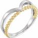 Negative Space Beaded V Ring