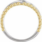 Negative Space Beaded V Ring