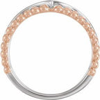Negative Space Beaded V Ring