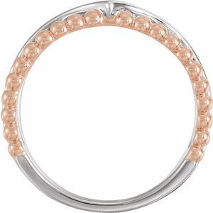 Negative Space Beaded V Ring