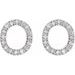 Accented Initial Stud Earrings