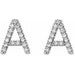 Accented Initial Stud Earrings