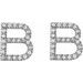 Accented Initial Stud Earrings