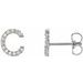 Accented Initial Stud Earrings