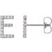 Accented Initial Stud Earrings