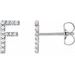 Accented Initial Stud Earrings