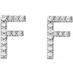 Accented Initial Stud Earrings