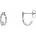 Accented J-Hoop Earrings