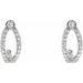 Accented J-Hoop Earrings