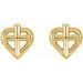 Youth Cross & Heart Earrings