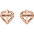 Youth Cross & Heart Earrings