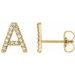 Accented Initial Stud Earrings