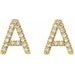 Accented Initial Stud Earrings