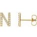 Accented Initial Stud Earrings