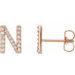 Accented Initial Stud Earrings