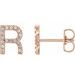 Accented Initial Stud Earrings